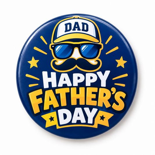 Cool Happy Fathers Day Pin Button 2.25-inch