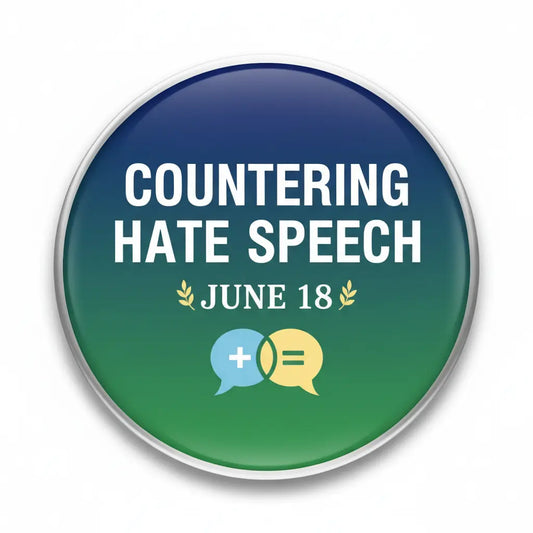 Countering Hate Speech (June 18) Pinback 2.25-inch