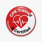 CPR Trained and Certified Pinback 2.25-inch 12 Pcs