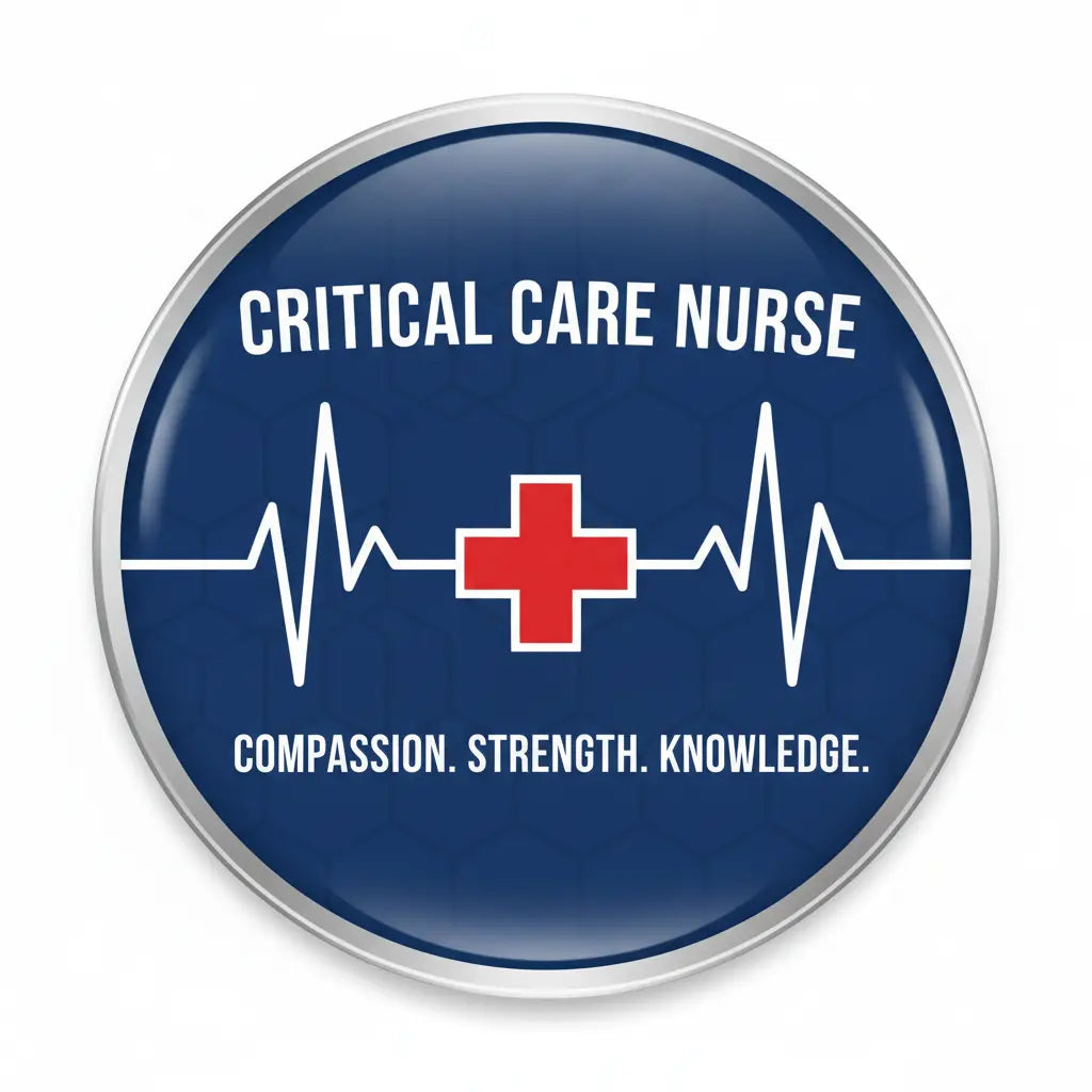 Critical Care Nurse Pinback 2.25-inch