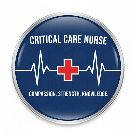 Critical Care Nurse Pinback 2.25-inch