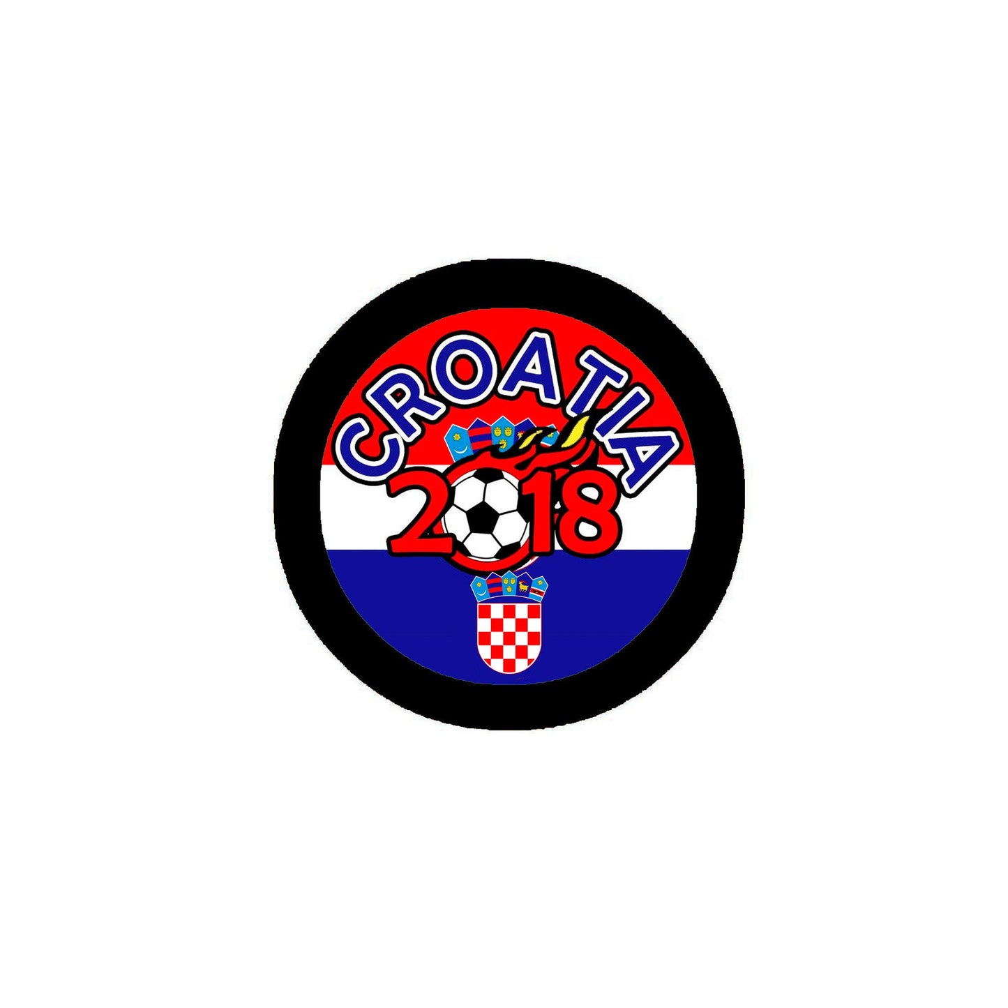 Pin de fútbol de Croacia de 2,25" 2018