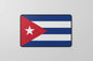 Cuba country flag mousepad with rectangular design and stitched border