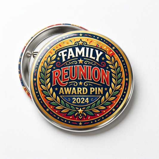 Custom Family Reunion Award Pin Button 2.25-inch