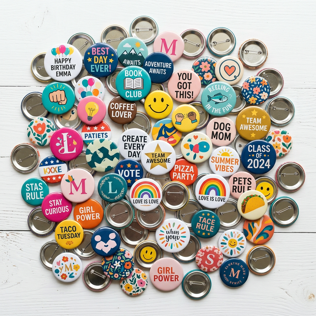 Custom 3-Inch Pinback Buttons – 100-Pack