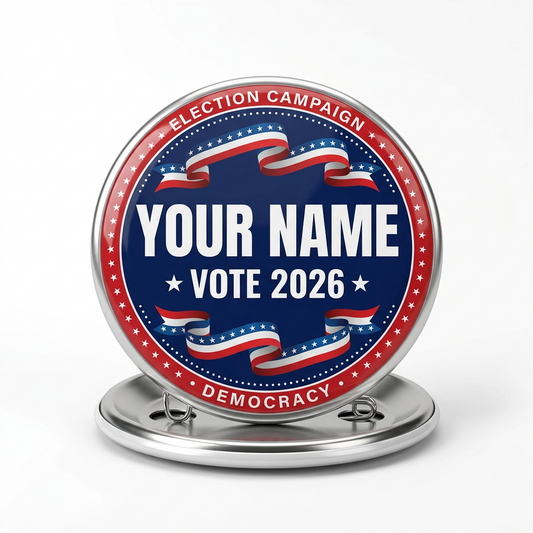 Custom Political Election Campaign Pin Button 2.25-inch