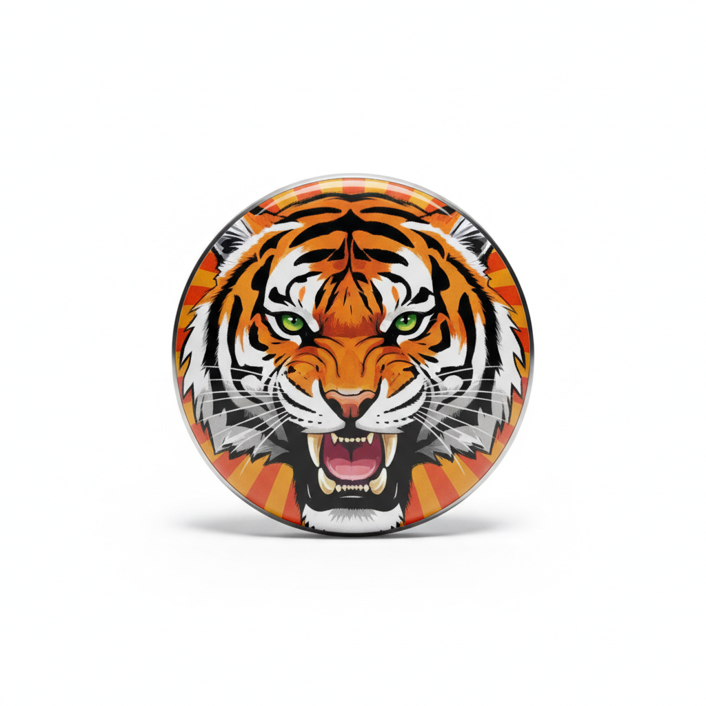 Custom Tiger Pinback 2.25-inch