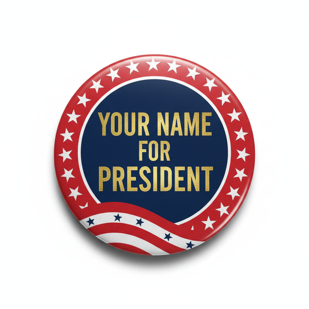 CUSTOMIZABLE TEXT for PRESIDENT Pinback 2.25-inch