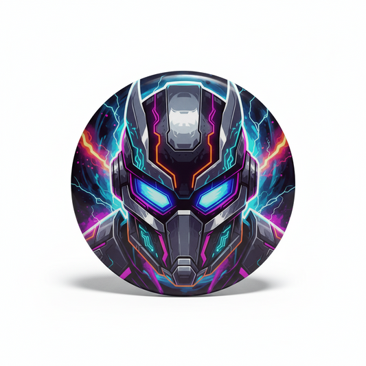 Cyberpunk Helmet Pinback 2.25-inch