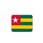 Togo country flag mousepad with rounded rectangular design, red star and green-yellow stripes