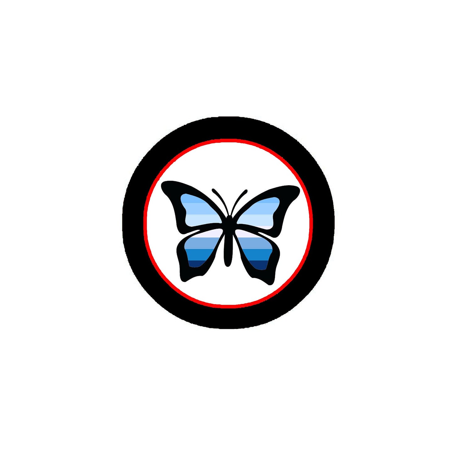 Butterfly Gay Flag Pinback or Jackets, Backpacks, etc. 2.25"