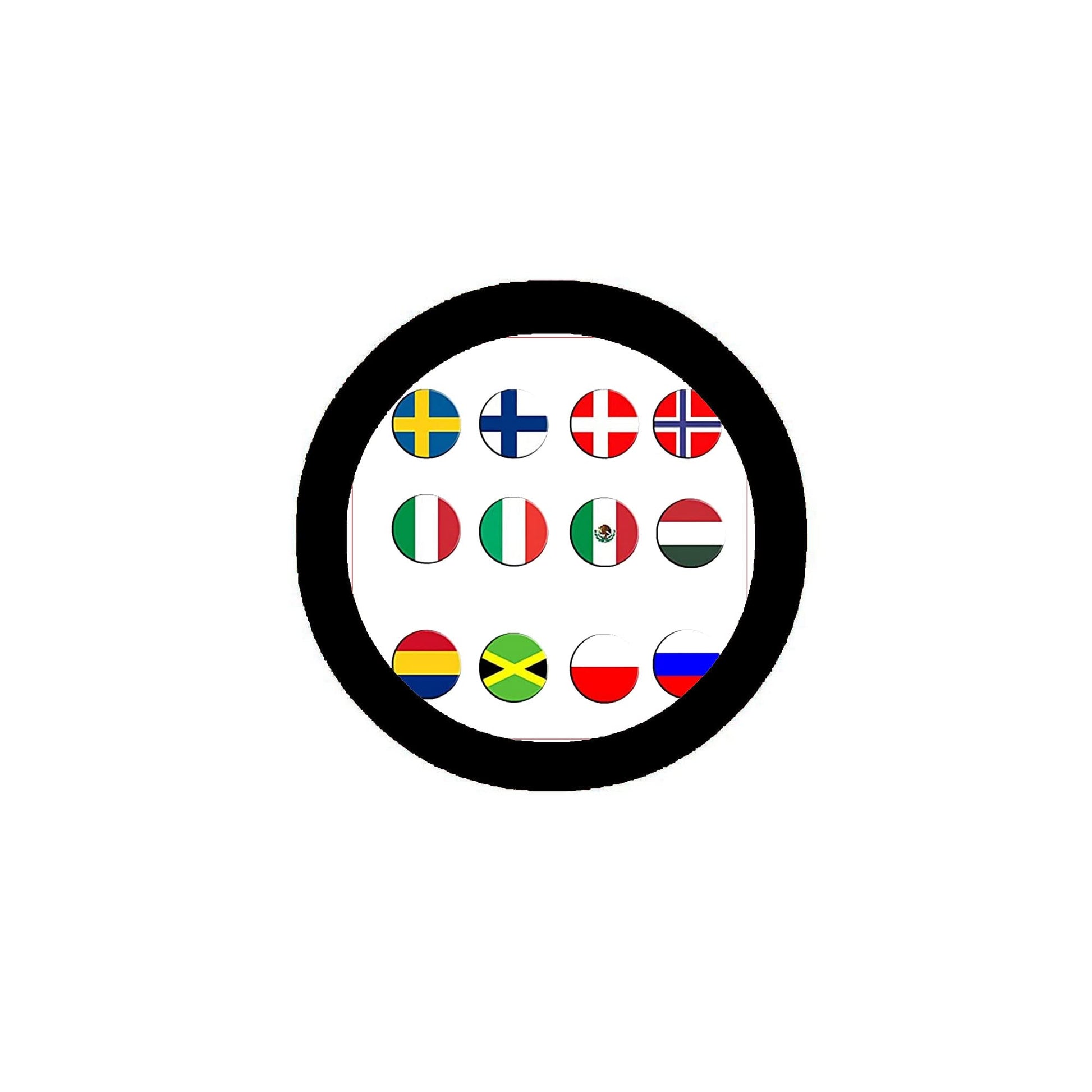 Flags of the World 12 Pc Pinback Button Pin 1.25-inch Country Pride Nationality Hashtag 2 Default Title