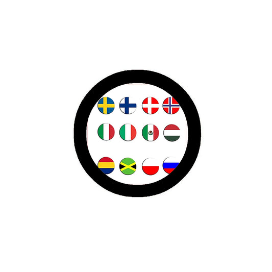 Flags of the World 12 Pc Pinback Button Pin 1.25-inch Country Pride Nationality Hashtag 2 Default Title