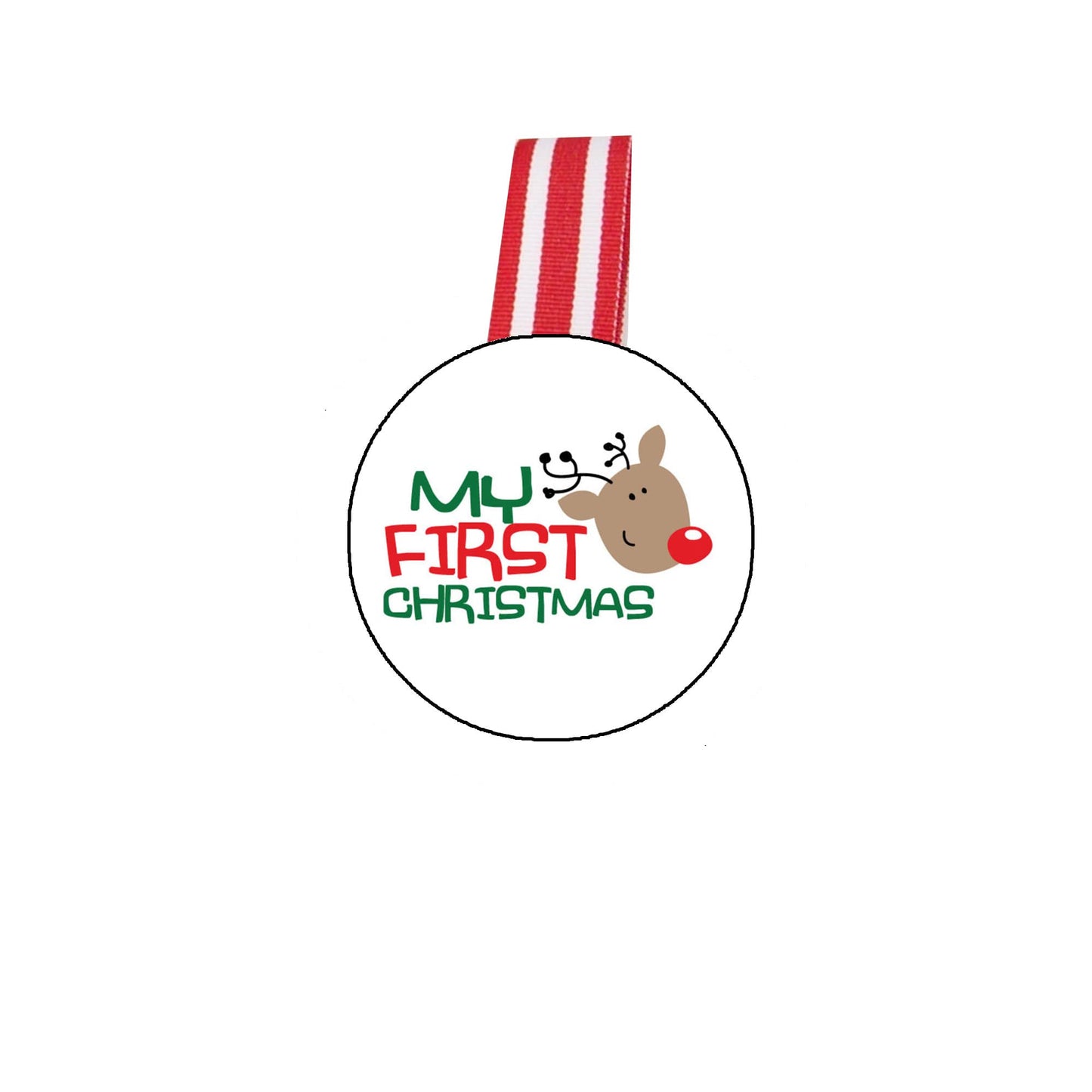 1 Pc. Personalized Christmas Ornament 2 Sides Printing (email us Your Picture) 2021 Holidays ~ 2.25"