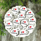 I love Mahjong pinback button set of round white badges with red heart