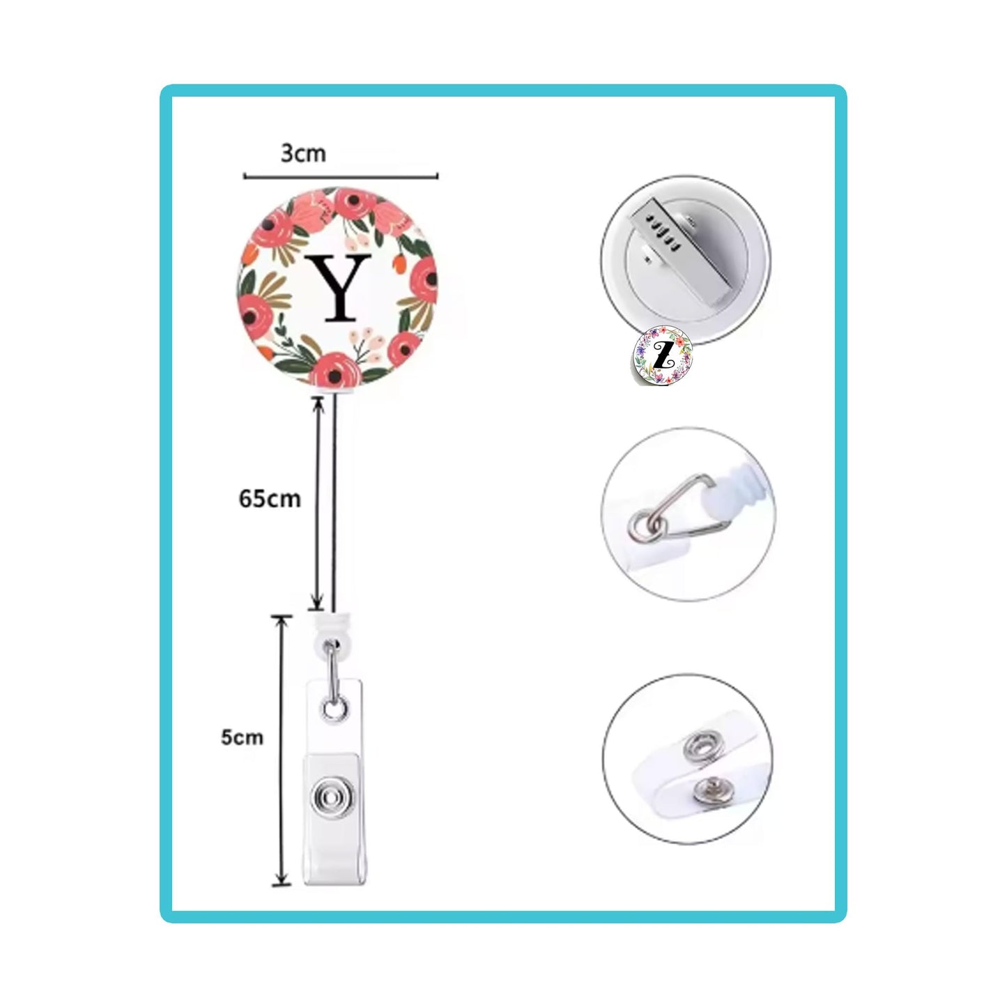 Calamari Badge Reels Cute Felt Retractable Badge Reels Themed Badge Holders Gift for Students, Nurses Doctors ID Badges Name Cards Holidays 1.45" with Lanyard