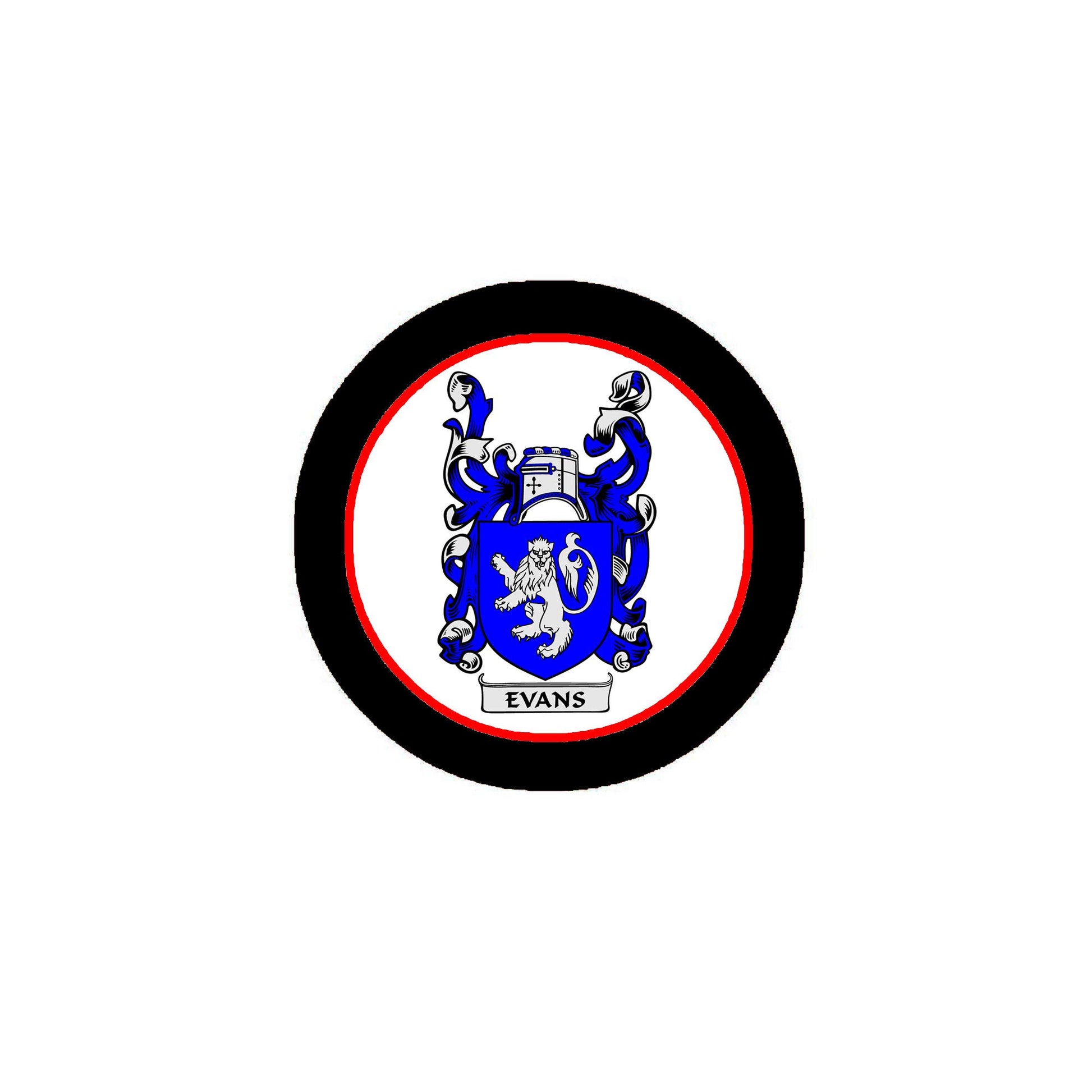 Evans Family Crest 3-inch Coat of Arms Fridge Round Magnet Default Title