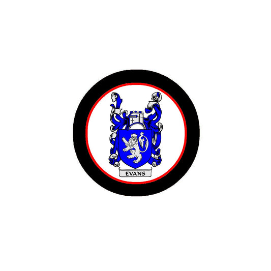 Evans Family Crest 3-inch Coat of Arms Fridge Round Magnet Default Title