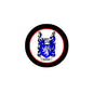 3-inch Evans family crest coat arms magnet, circular with blue shield and EVANS text