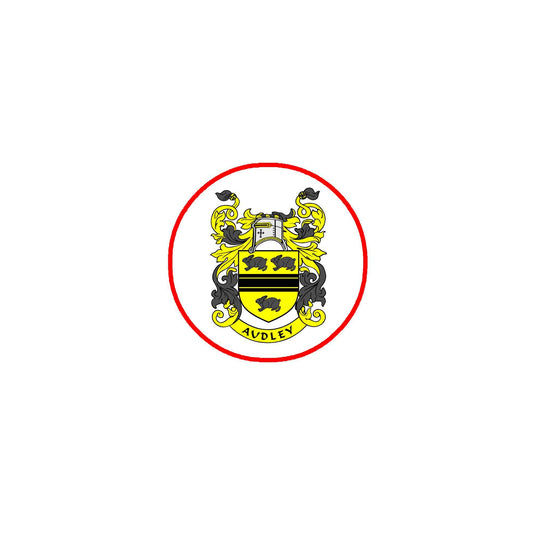 Audley Family Crest 3" Coat of Arms Fridge Round Magnet