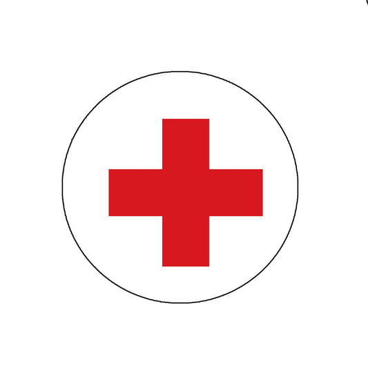 100 Pcs Set RED WHITE Protection, Neutrality, and Humanitarian Aid Lapel Pin Pinback 7 8 Default Title