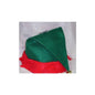 Toddler felt elf hat with pointed green top, red brim trim, and small jingle bell