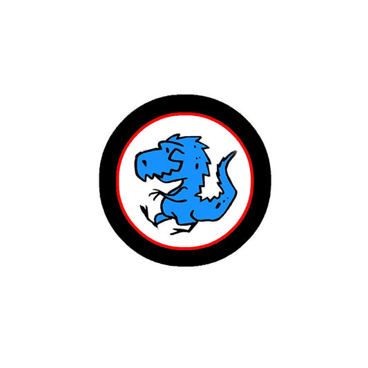 Blue Dinosaur Pinback Button Pin 1.25"