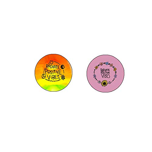 2 Radiate Positive Vibes 1.25" Pinback Button Set