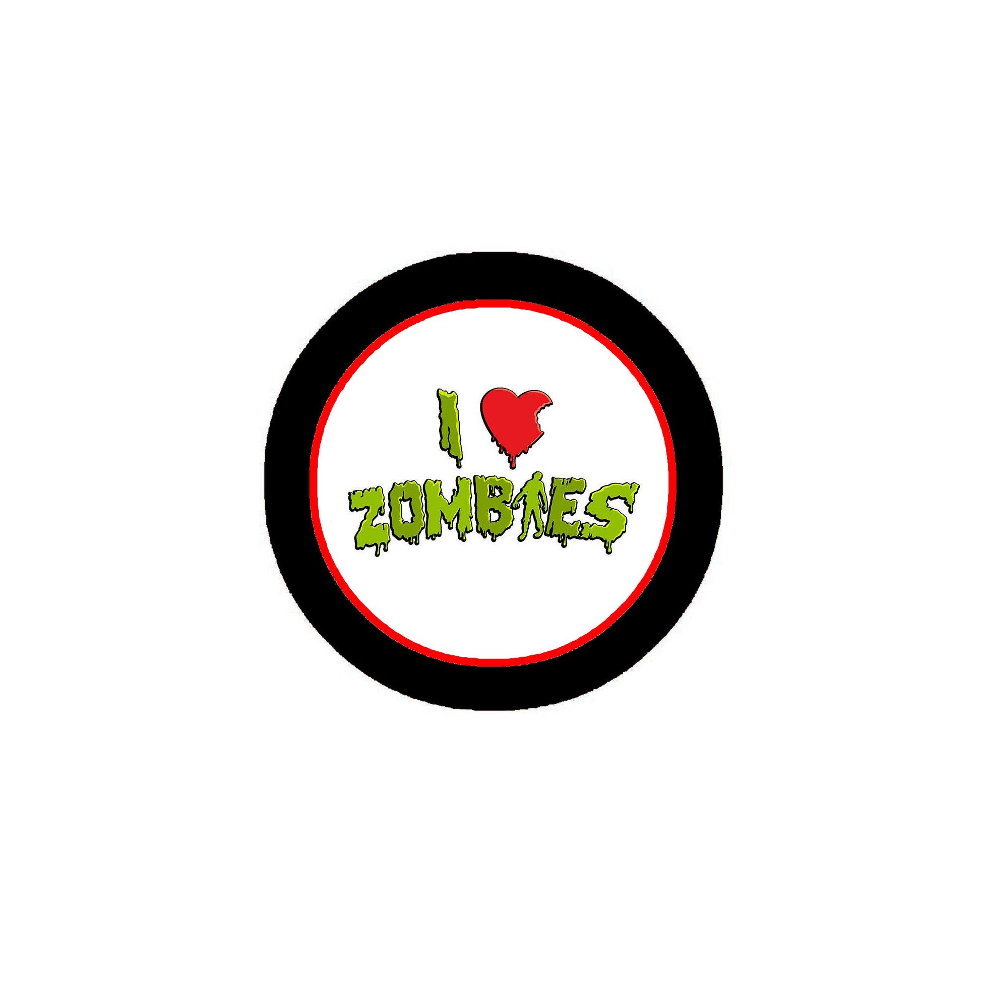 I Love Zombies Spooky Silly Fun Novelty Style 2.25-inch Pinback Default Title