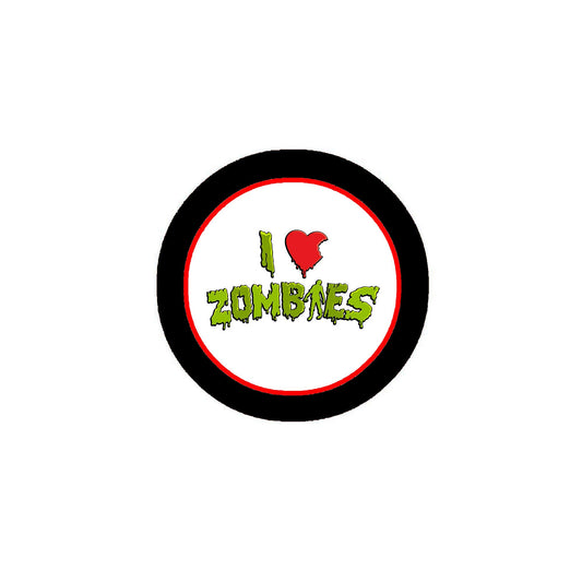 I Love Zombies Spooky Silly Fun Novelty Style 2.25-inch Pinback Default Title
