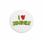 2.25-inch pinback badge with black rim and 'ZOMBIES' zombie-heart graphic