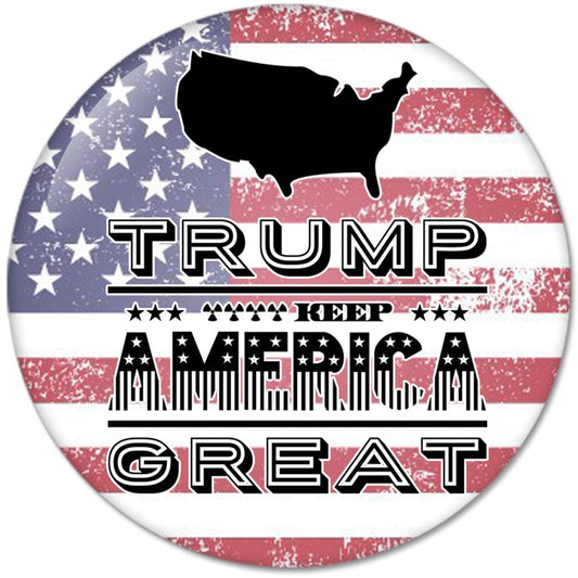 Trump 2020 Keep America Great No.6 Pinback Button Badges (58mm), NEW