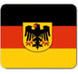 Germany flag mousepad with central black eagle crest, black-red-yellow design