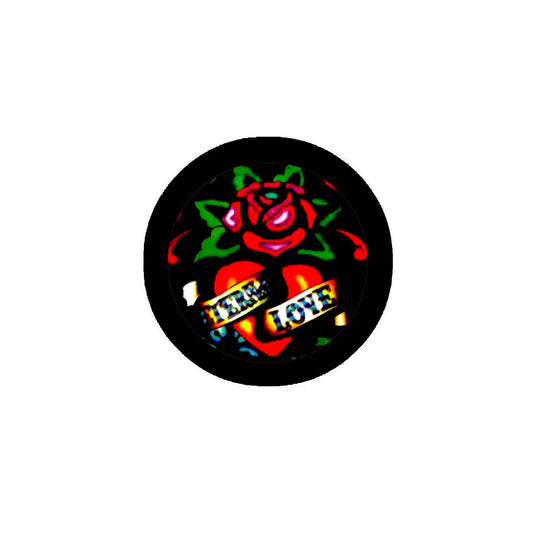 Love 2.25-inch Pinback Badge Flower Default Title