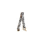 Zebra-print lanyard keychain holder with gold clasp hardware