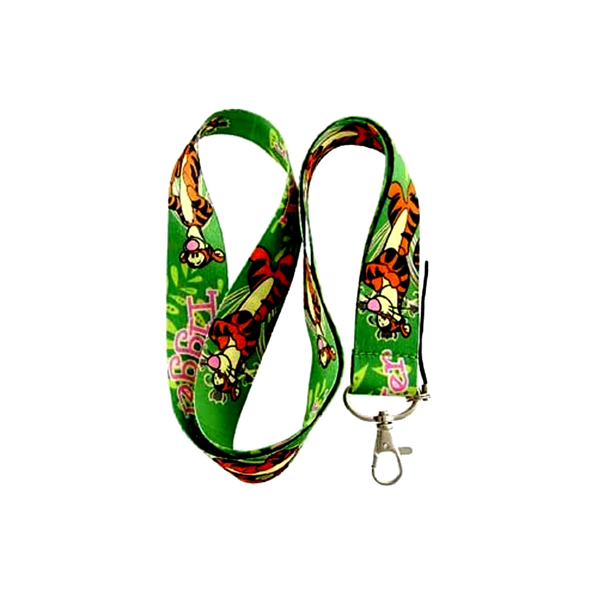 Tiger Beautiful Themed Lanyard - Hook & Phone String Green Default Title