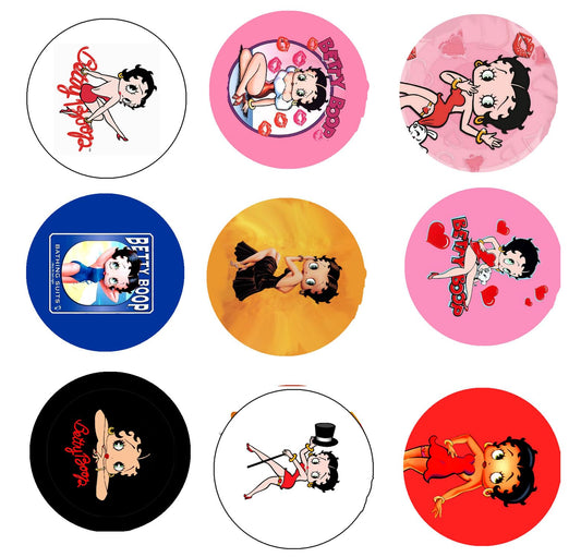 9 Pcs Beautiful Girl 1.25" Pinback Button Pin Cartoon Pin Badge Brooch Pinbacks 1.25" Elizabeth for Jackets, hats, bagpacks