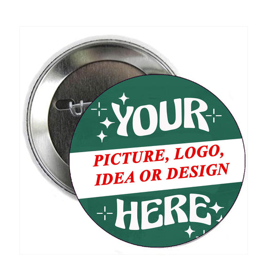 100 Pcs Set Custom Pins Buttons Badge Personalized Custom Pin-Back Round Badge Add Your Name Photo Logo Funny Gifts For Birthday Wedding Party 2.25-inch