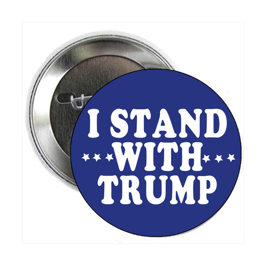12 Pcs I Stand with Trump 2.25" Pinback for Jackets, Backpacks, etc. Political