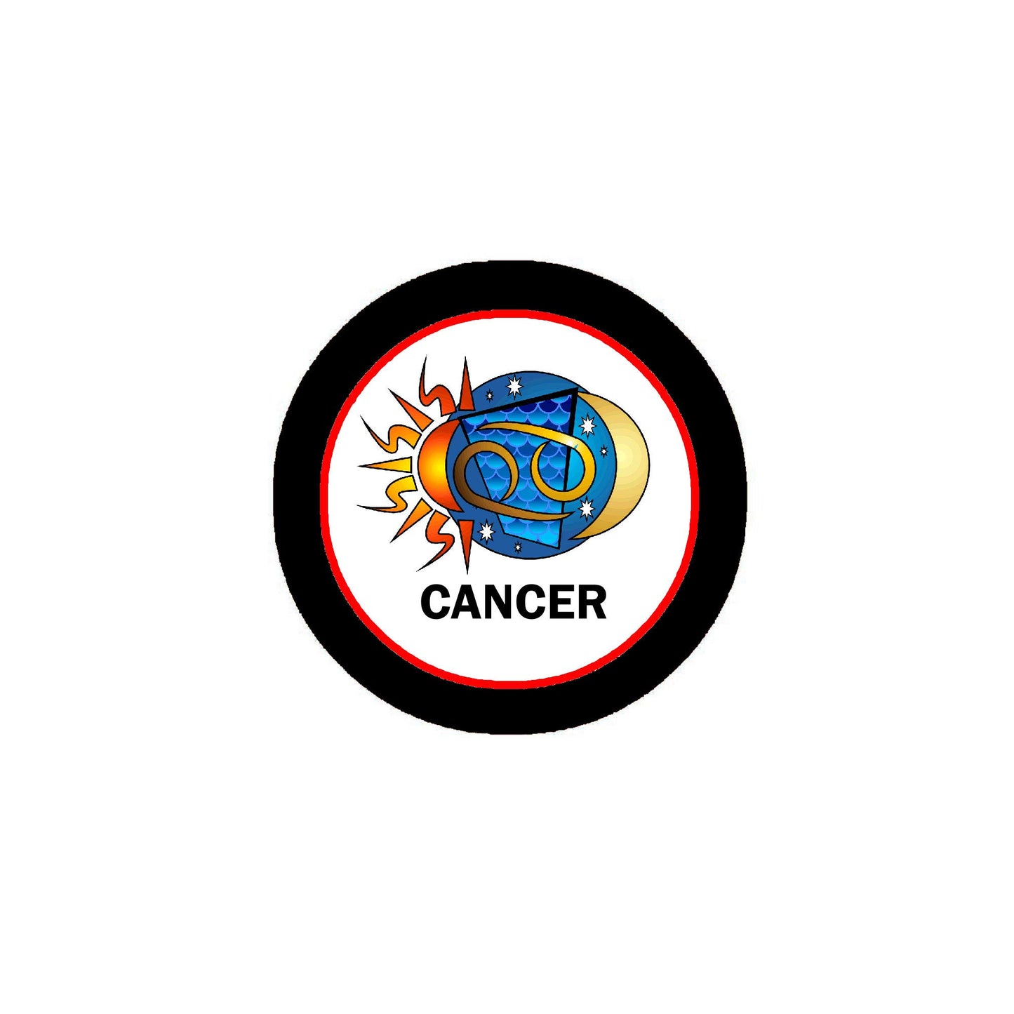 Cancer 2.25-inch Pinback Zodiac Sign Default Title