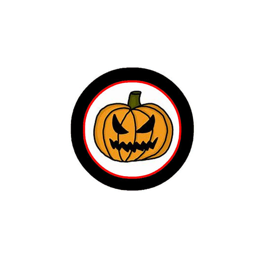 Trick Treat Halloween Party Spooky Pumpkin Style 2.25" Pinback for Jackets, Backpacks, etc.