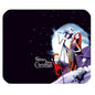 Rectangular black mouse pad with Jack Skeleton holiday illustration