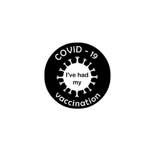 10 Pcs I've had my COVID19 Vaccination Button 1.25" Pinback for Jackets, Backpacks, etc.BW