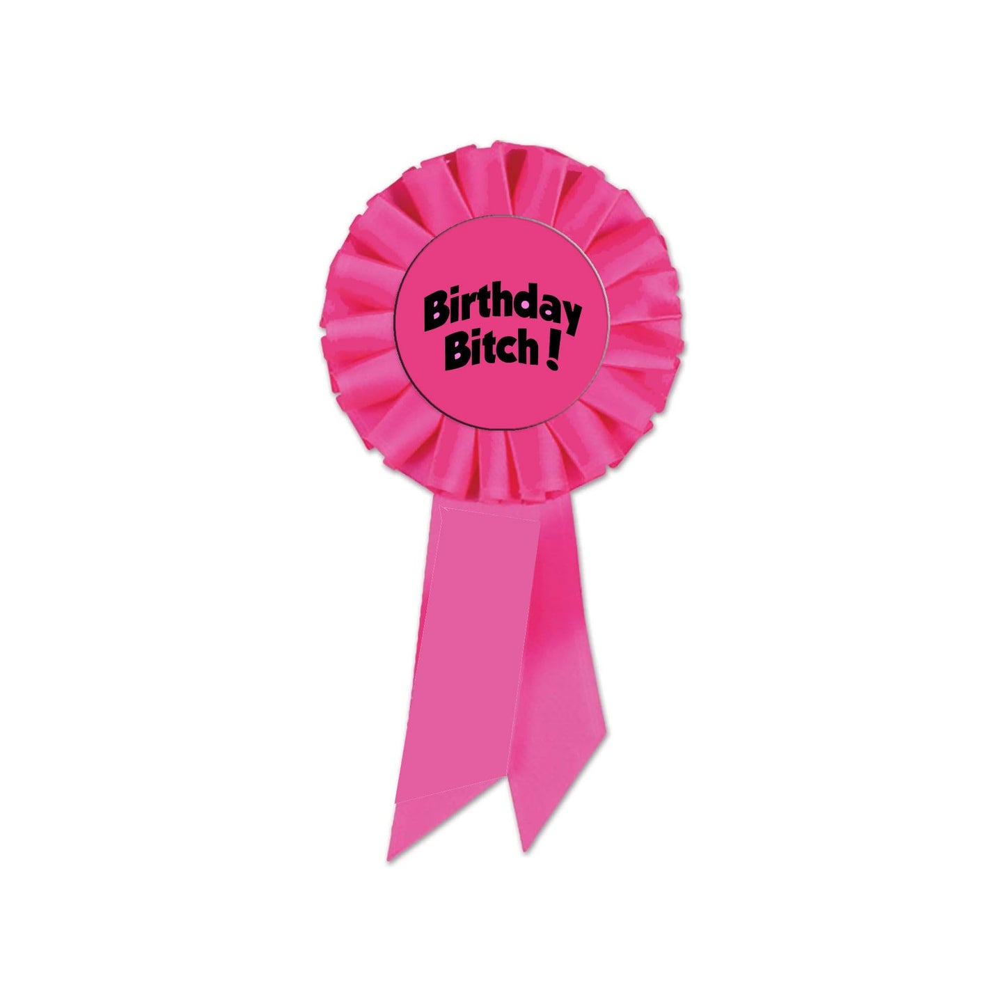 2.25" Birthday BI@#! 3" in a large Rosette Metal Button Pin, Rosette Badge for Girls, Women, Brooch Party Celebration