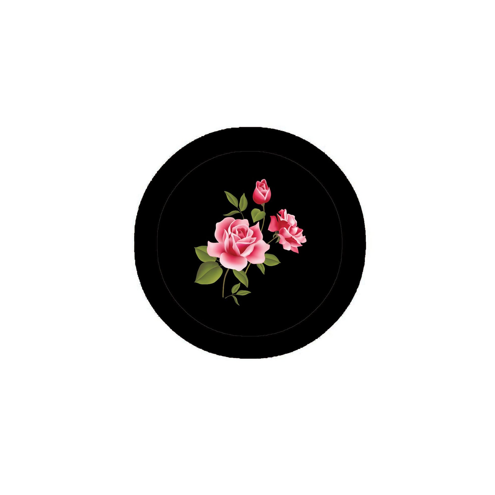 Pink Flowers 2.25-inch Pinback Badge Mother Love Default Title