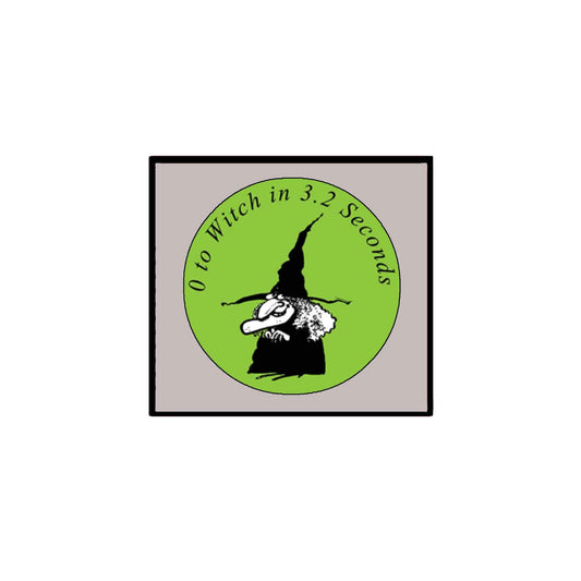 0 to Witch in 3.2 seconds Pinback Button Pin 1.25"