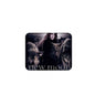 Wolves and moon themed rectangular mouse pad with “new moon” text