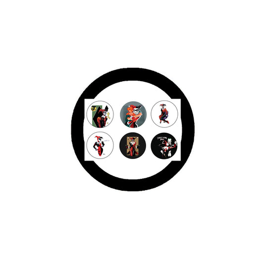 6 Pcs Clown 1.25" Pinback for Jackets, Backpacks, etc. Badge