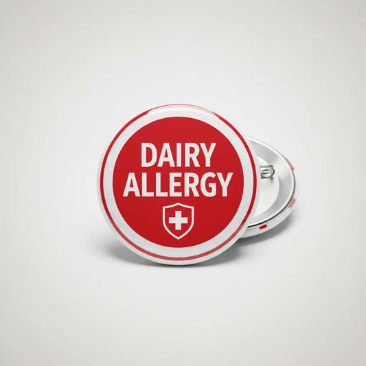 Dairy Allergy Medical Alert Pinback 2.25-inch