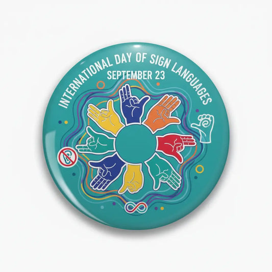 Day of Sign Languages (September 23) Pinback 2.25-inch
